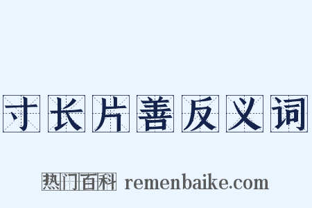 寸长片善反义词是什么意思的图片